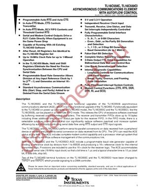 TL16C550CPFBR datasheet  